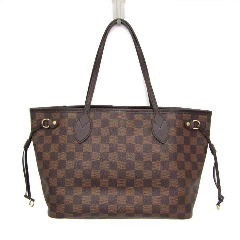 LOUIS VUITTON Authentic Brown Damier Neverfull PM Tote Bag